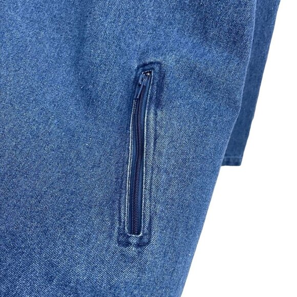 Lee Valley Ireland Men's Blue Denim Pullover Jacket Zipper Pockets Drawstring L - Picture 7 of 13